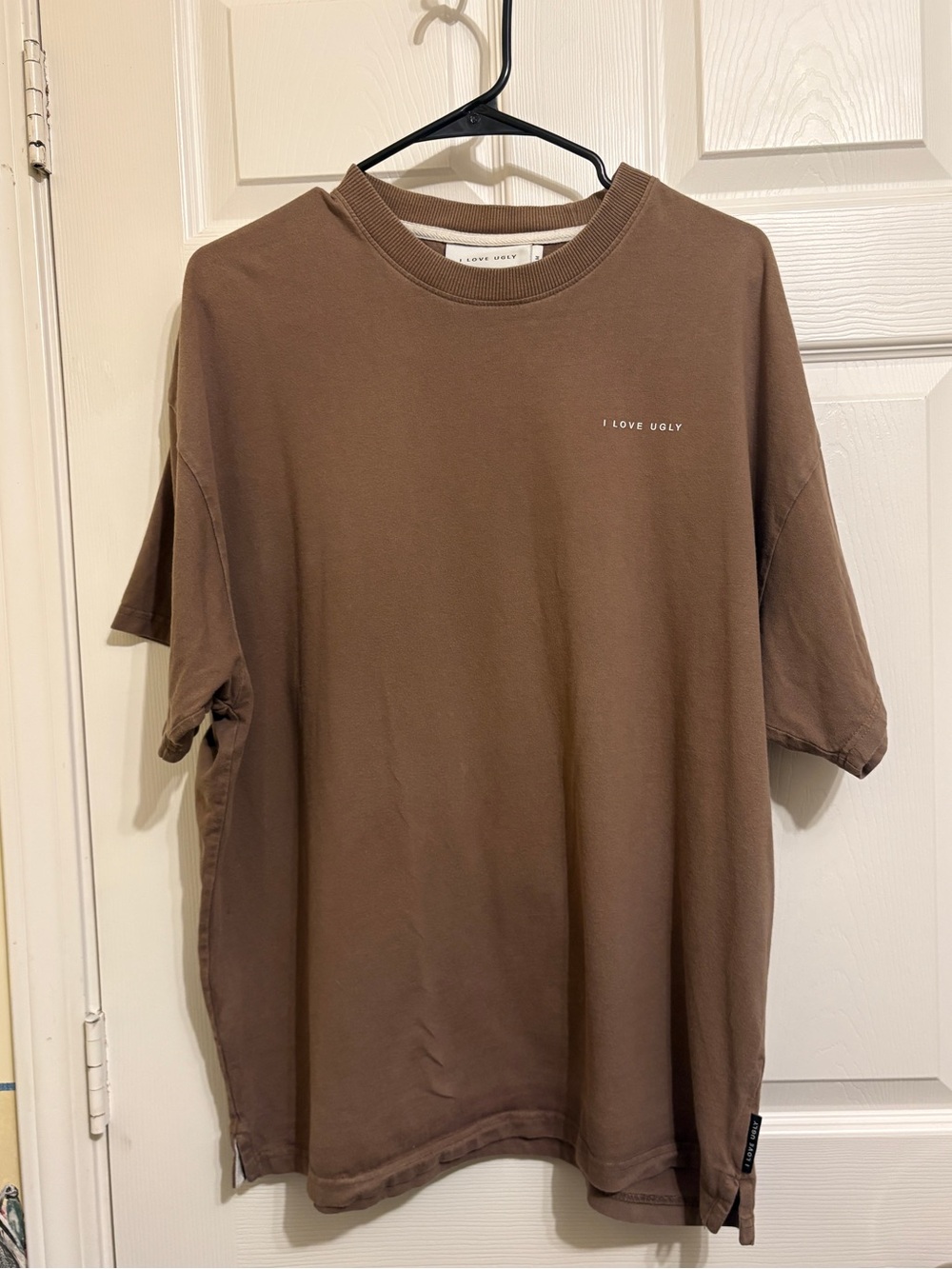 I Love Ugly Men's Short Sleeve Crew in Brown